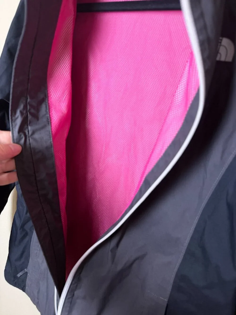 The North Face Girls' Triclimate Jacket Black Grey & Hot Pink Size XL